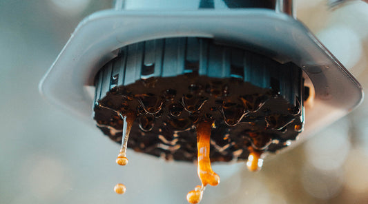 Brewing coffee using an aeropress.