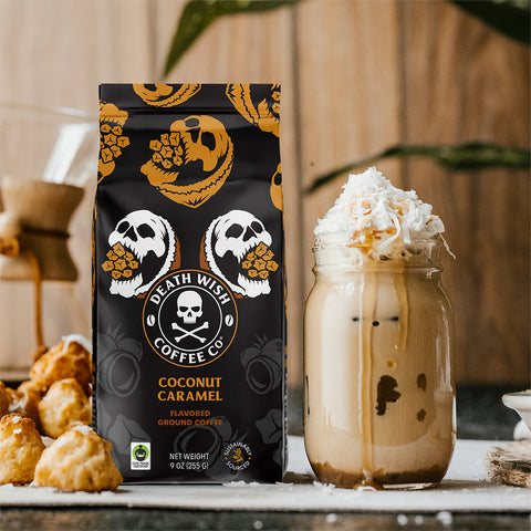 Shop Coconut Caramel flavored Death Wish Coffee.