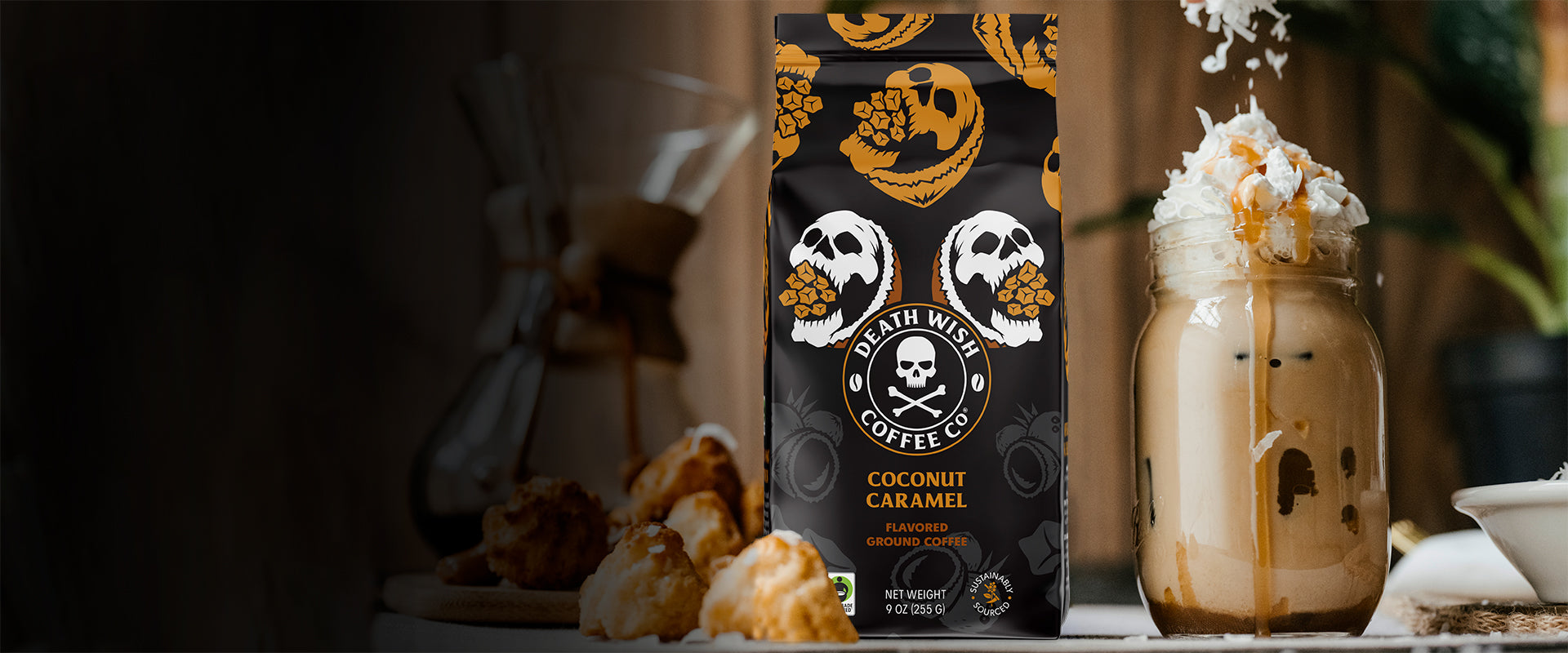 Shop Coconut Caramel flavored Death Wish Coffee.