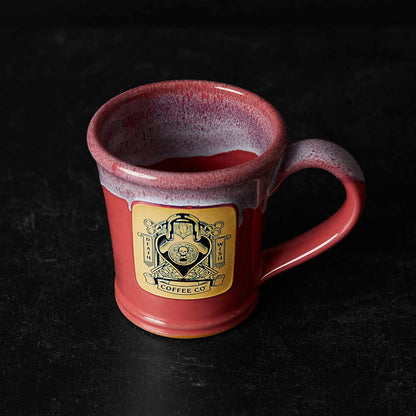 A top down view of the Death Wish Coffee Lock and Key Mug.