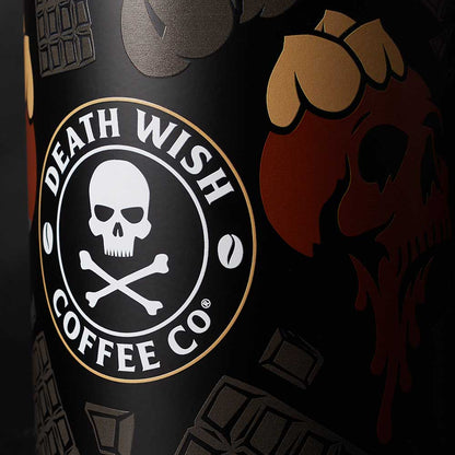 Death Wish Coffee - Chocolate Hazelnut Canister - Close Up