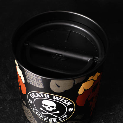 Death Wish Coffee - Chocolate Hazelnut Canister with Lid.