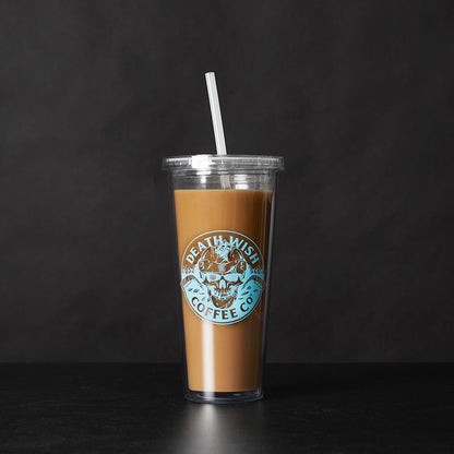 Death Wish Coffee Ice Breaker Tumbler with Coffee - Front