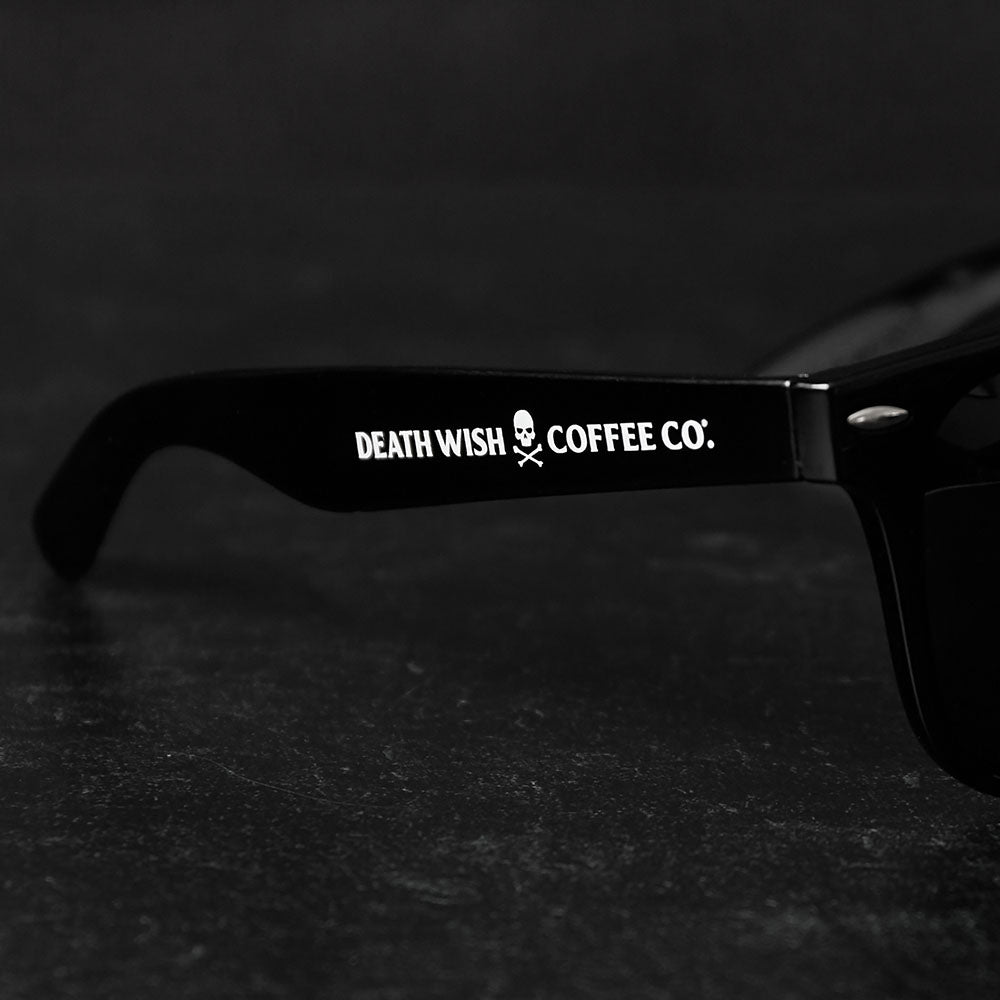 Death Wish Coffee Stay Shady Polarized Sunglasses - Logo Detail