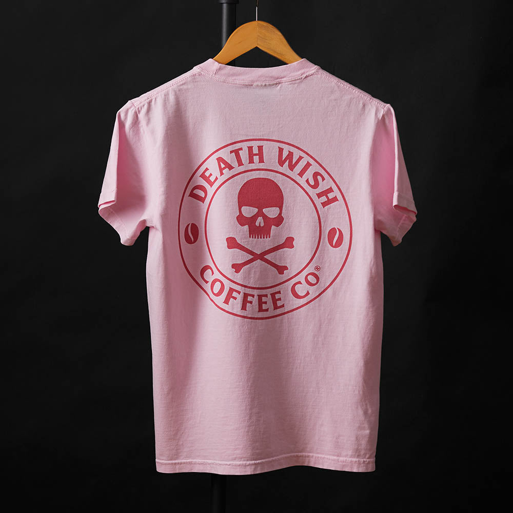 Death Wish Coffee Pink Logo Tee - Back