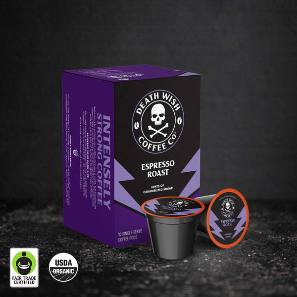 Fiercely Strong Coffee  Dark Roast Death Cups – Death Wish Coffee