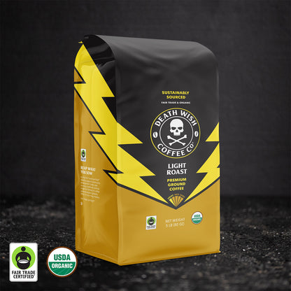 Death Wish Coffee Light Roast Ground Coffee - 5 lbs.