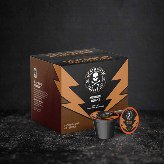 Defiantly Strong Coffee | Medium Roast Death Cups – Death Wish Coffee ...