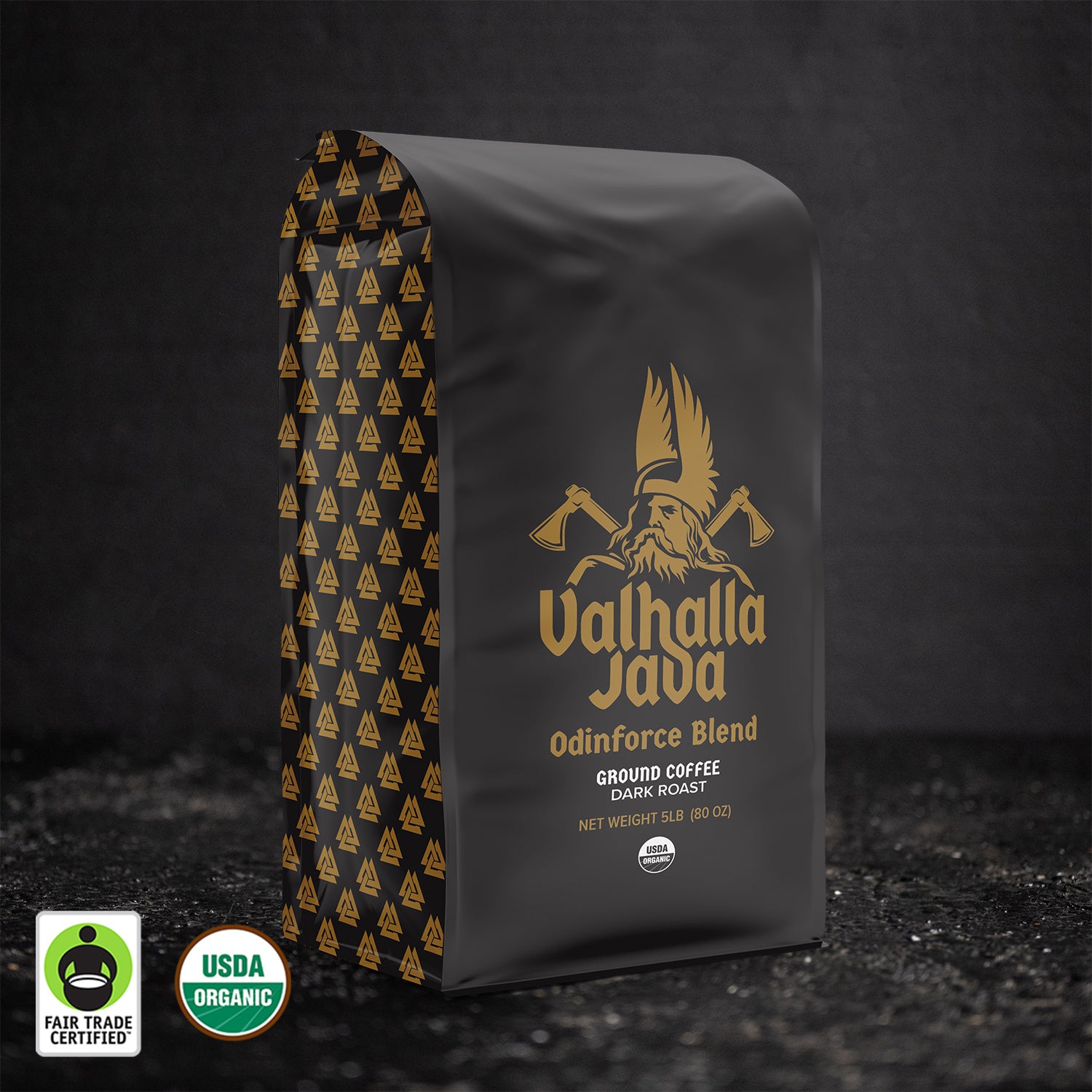 Death Wish Coffee Valhalla Java Odinforce Blend Ground Coffee - 5 lbs.