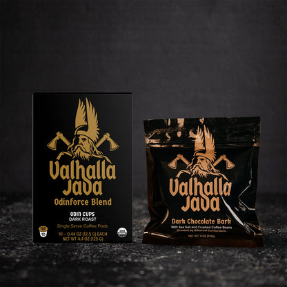 Shop the Death Wish Coffee Valhalla Java Chocolate Bark Single-Serve Pod Bundle.