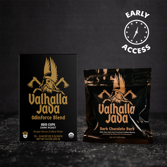 Shop the Death Wish Coffee Valhalla Java Chocolate Bark Single-Serve Pod Bundle.